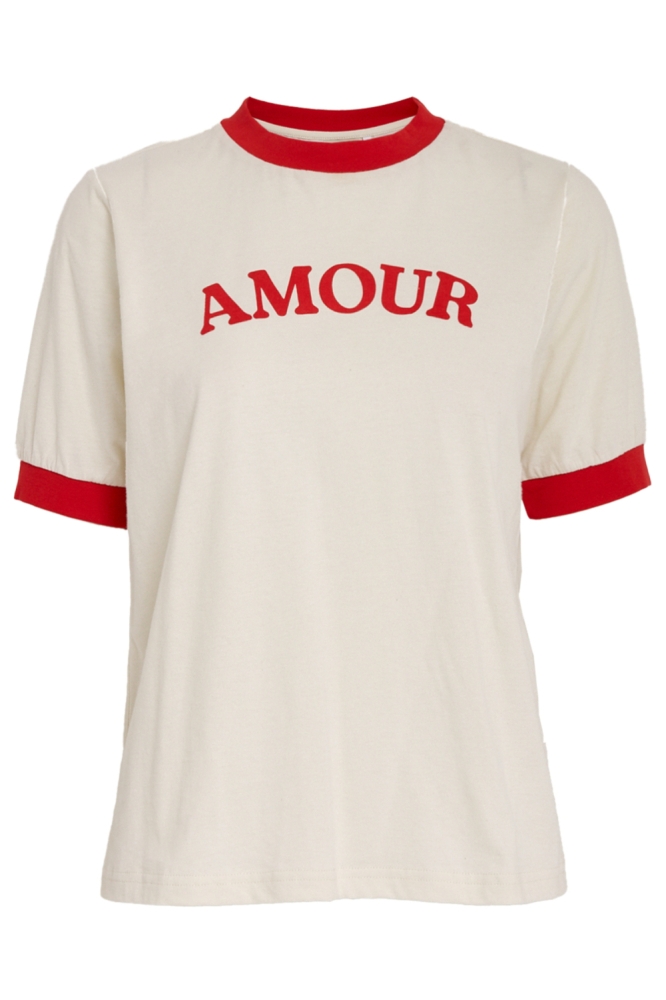 Peppercorn ecru dames t-shirt | Vooraanzicht