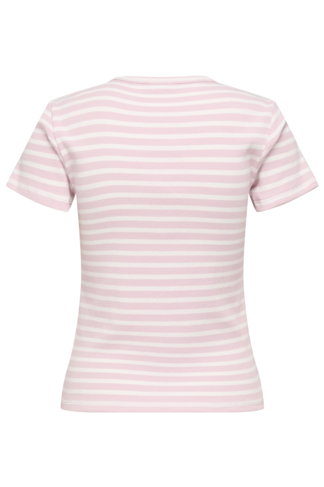 Jacqueline de Yong roze dames t-shirt | Achteraanzicht