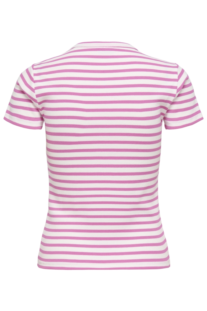 Jacqueline de Yong roze dames t-shirt | Achteraanzicht