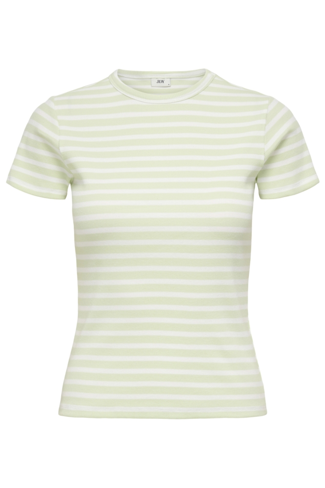 Jacqueline de Yong groene dames t-shirt | Vooraanzicht