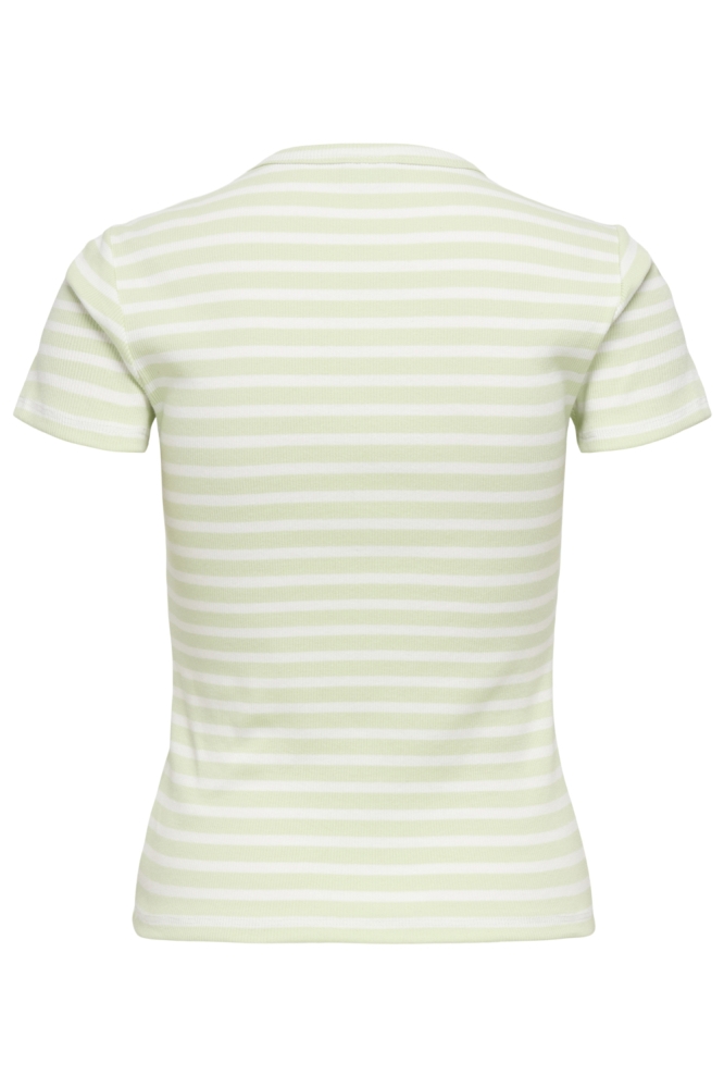 Jacqueline de Yong groene dames t-shirt | Achteraanzicht