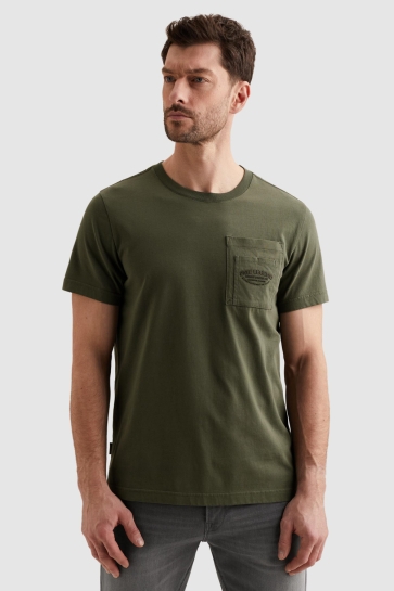 PME legend T-shirt T SHIRT MET ARTWORK OP DE BORSTZAK PTSS2603565 6150