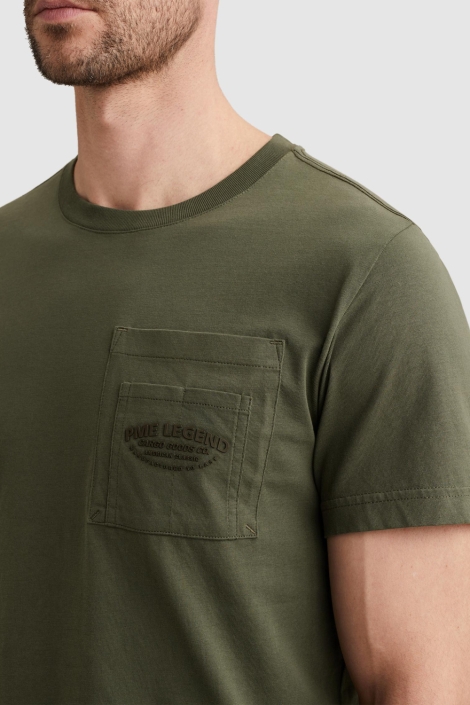 PME legend groene heren t-shirt | Close up