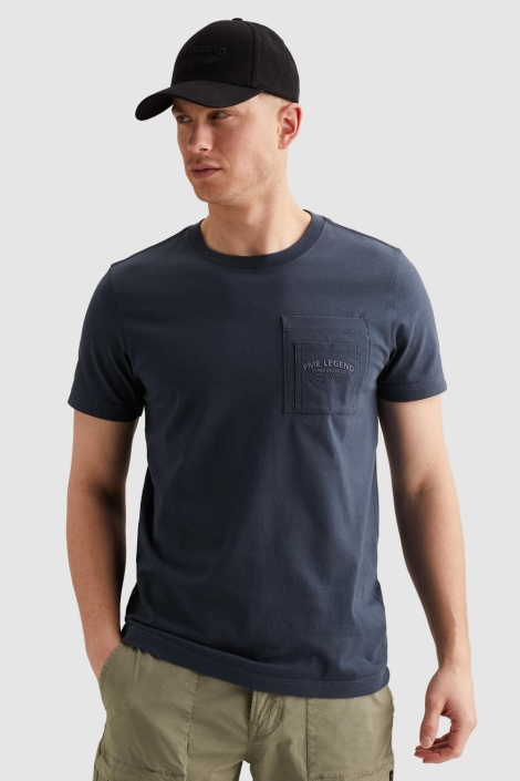 PME legend blauwe heren t-shirt | Model vooraanzicht