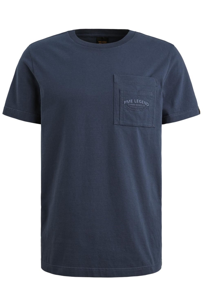 PME legend blauwe heren t-shirt | Vooraanzicht