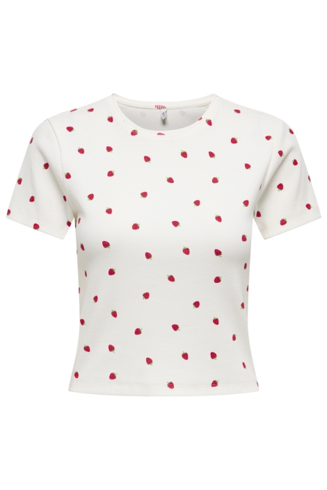 Only witte dames t-shirt | Vooraanzicht