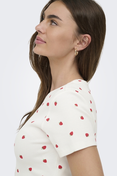 Only witte dames t-shirt | Close up