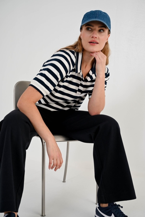 Maicazz blauwe dames t-shirt | Model