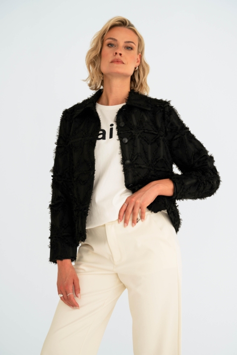 Maicazz ecru dames t-shirt | Model