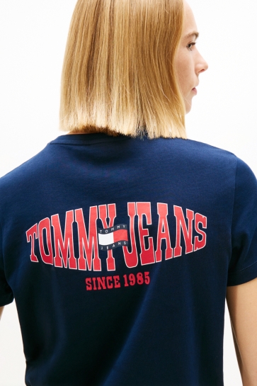 Tommy Jeans T-shirt TJW REG WAVY FLAG SS TEE EXT DW0DW22274 DARK NIGHT NAVY