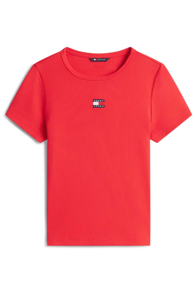Tommy Jeans rode dames t-shirt | Vooraanzicht