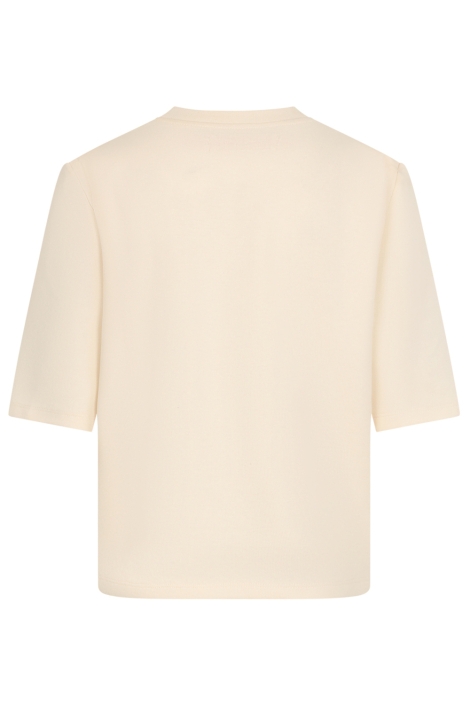 Studio Amaya beige dames t-shirt | Achteraanzicht
