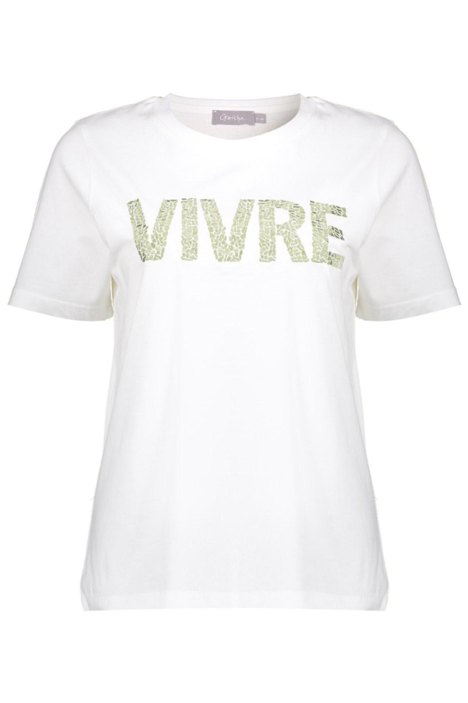 Geisha witte dames t-shirt | Vooraanzicht