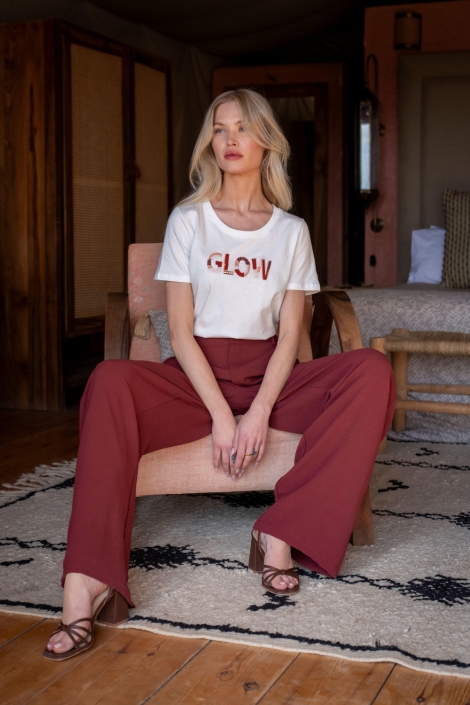 Geisha witte dames t-shirt | Sfeerbeeld, In situatie