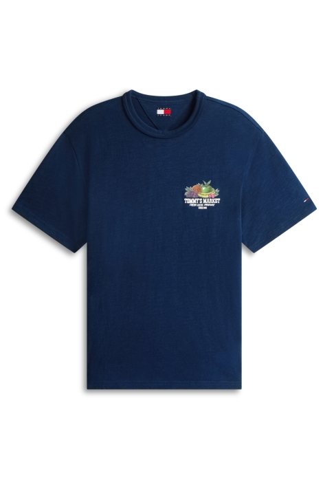 Tommy Jeans blauwe heren t-shirt | Vooraanzicht