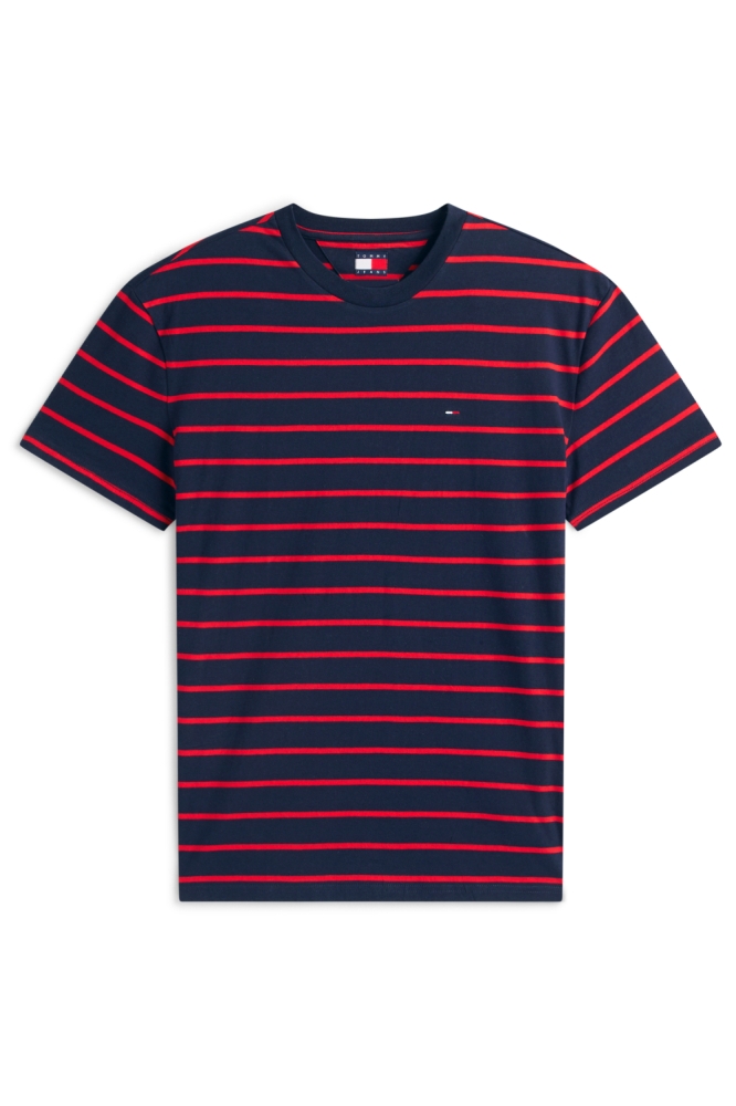 Tommy Jeans blauwe heren t-shirt | Vooraanzicht