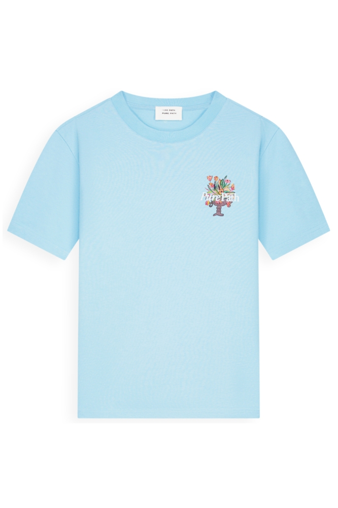 Pure Path blauwe heren t-shirt | Vooraanzicht