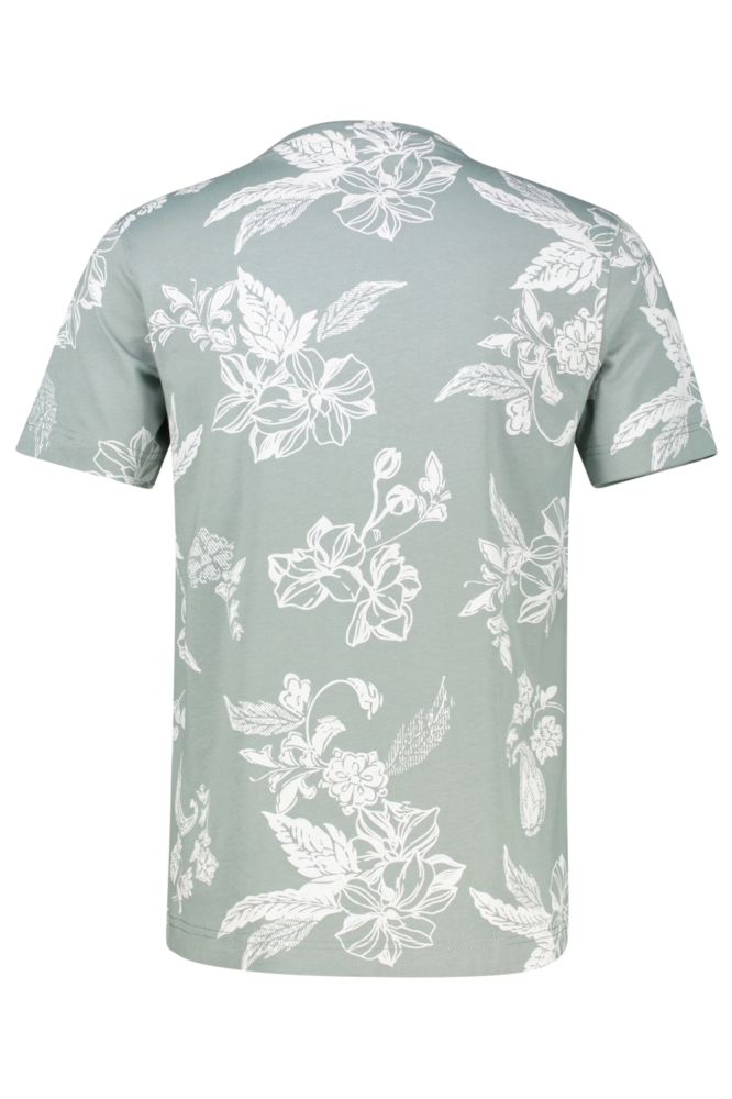 Lerros groene heren t-shirt | Achteraanzicht