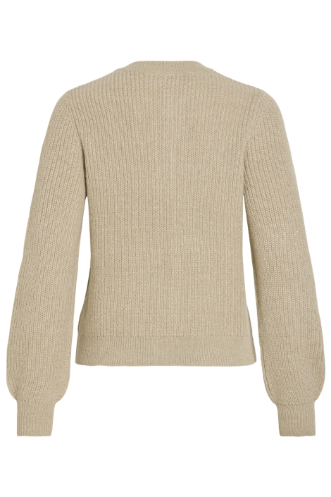 Vila beige dames vest | Achteraanzicht