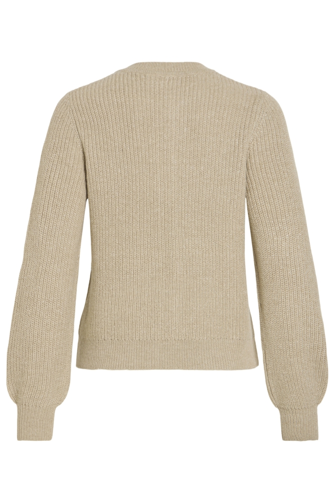 Vila beige dames vest | Achteraanzicht