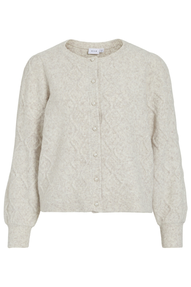 Vila beige dames vest | Vooraanzicht
