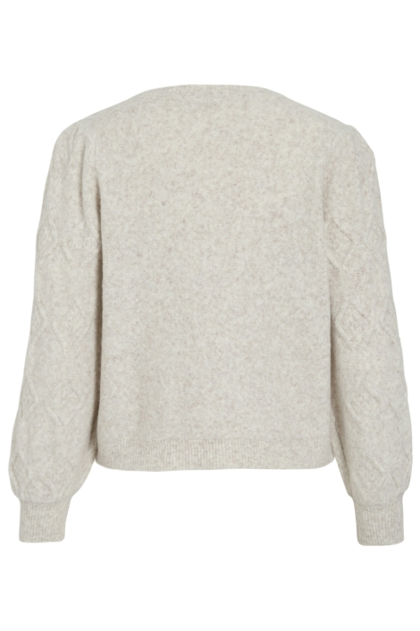 Vila beige dames vest | Achteraanzicht