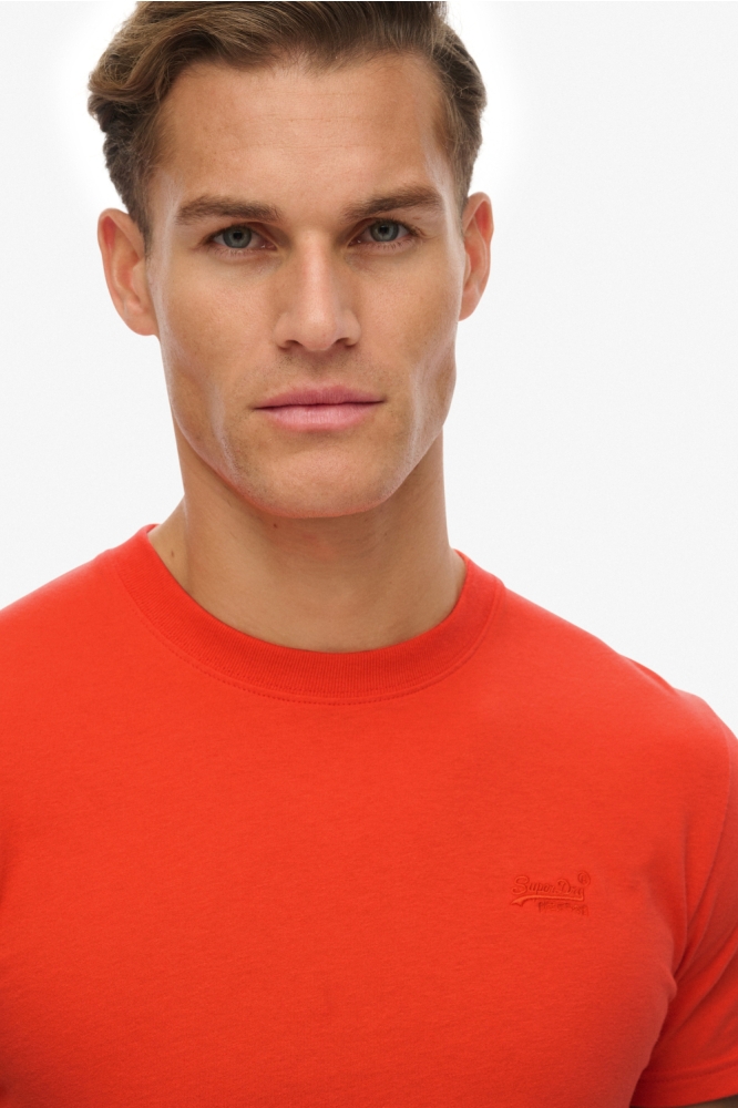 Superdry oranje heren t-shirt | Close up