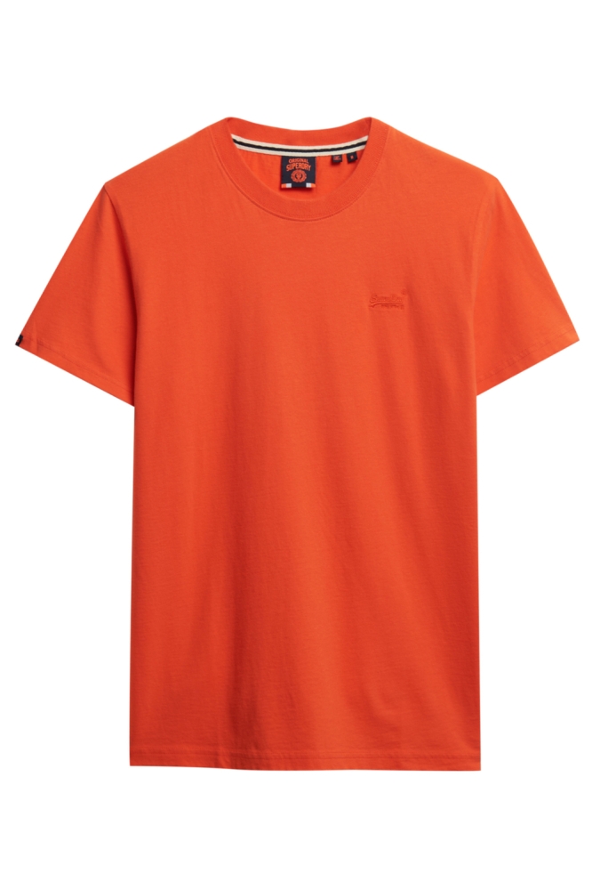 Superdry oranje heren t-shirt | Vooraanzicht
