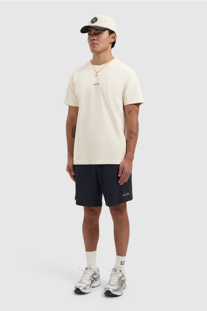 Pure Path ecru heren t-shirt | Model