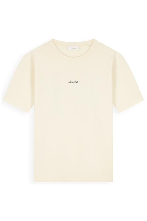 Pure Path ecru heren t-shirt | Vooraanzicht