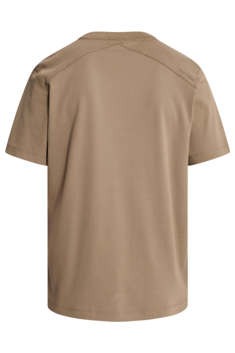 Cast Iron taupe heren t-shirt | Achteraanzicht