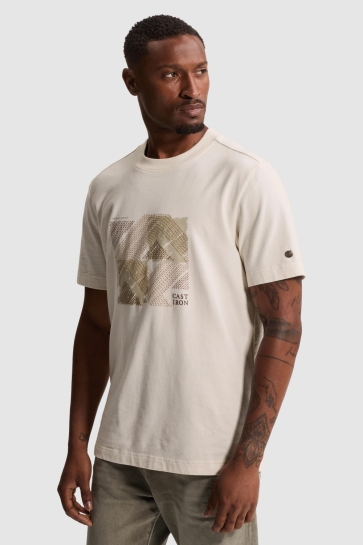 Cast Iron T-shirt T SHIRT WITH MIXED TECHNIQUE CHEST GRAPHIC CTSS2609563 7555