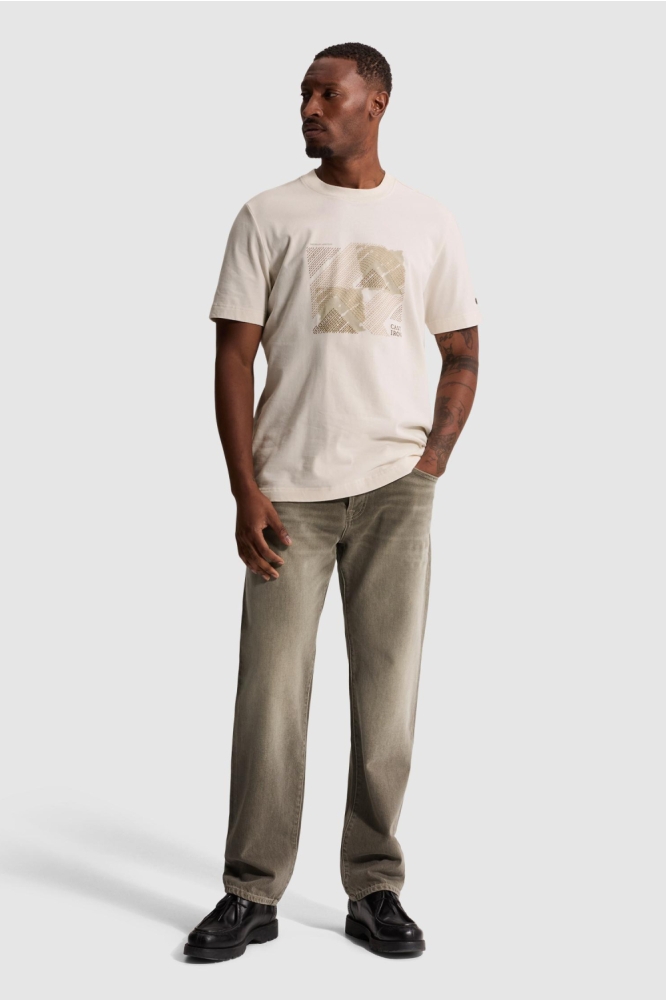 Cast Iron beige heren t-shirt | Model