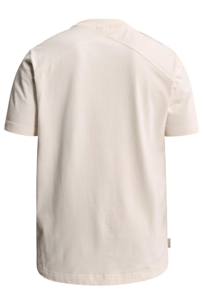 Cast Iron beige heren t-shirt | Achteraanzicht