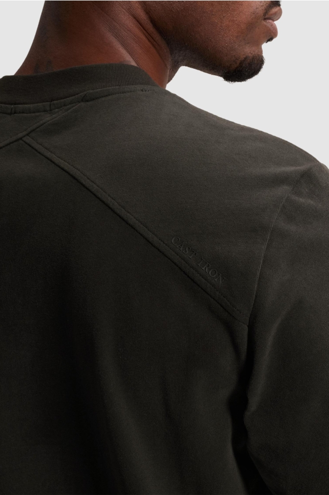 Cast Iron grijze heren t-shirt | Close up