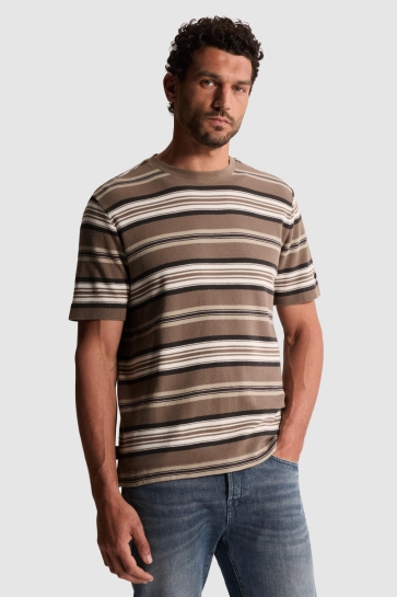 Cast Iron T-shirt T-SHIRT MET WAFELSTRUCTUUR EN STREEPPATROON CTSS2609583 8026