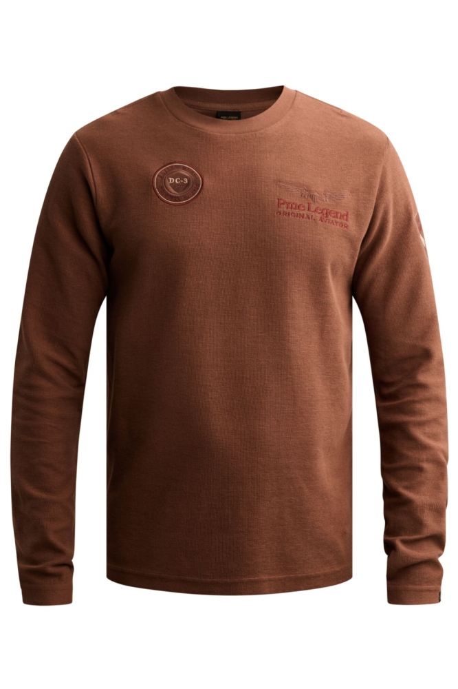 PME legend bruine heren t-shirt | Vooraanzicht