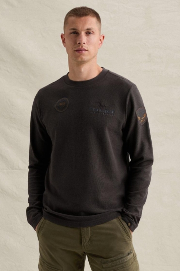 PME legend T-shirt T SHIRT MET LANGE MOUWEN EN ARTWORKS PTS2609501 9140