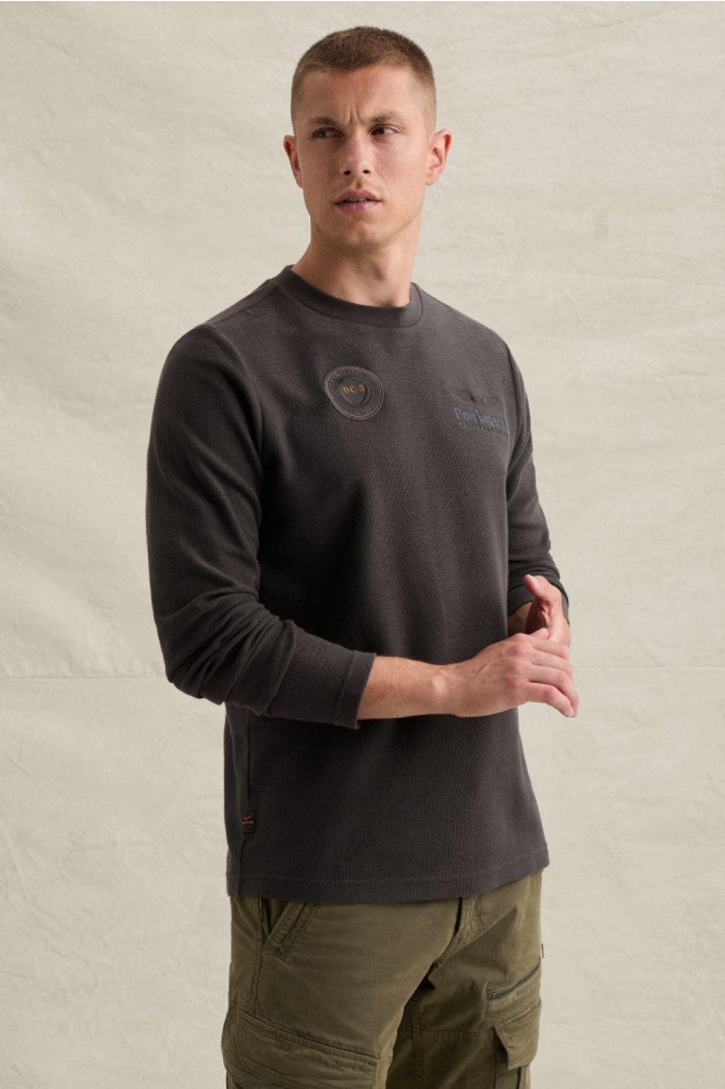 PME legend grijze heren t-shirt | Model zijaanzicht