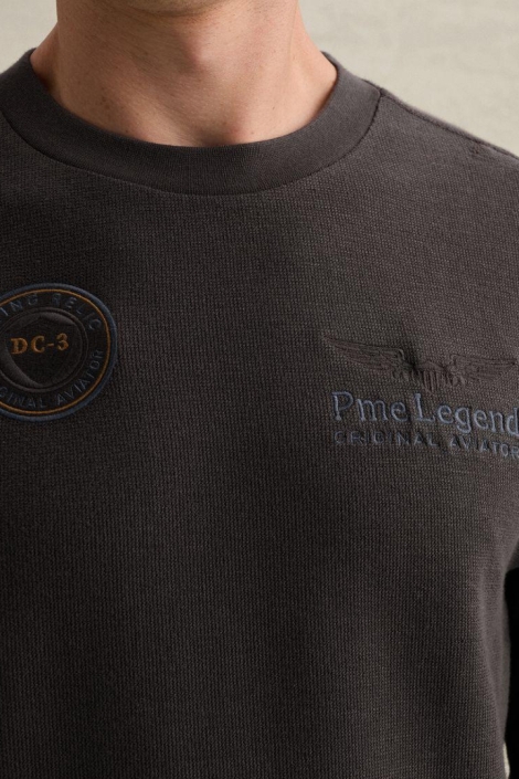 PME legend grijze heren t-shirt | Close up