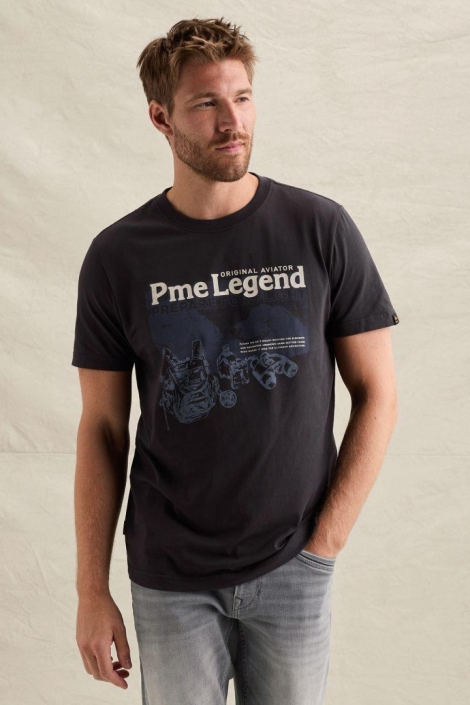 PME legend grijze heren t-shirt | Model vooraanzicht