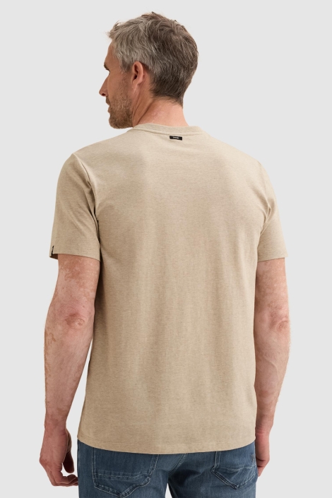 Vanguard beige heren t-shirt | Model achteraanzicht