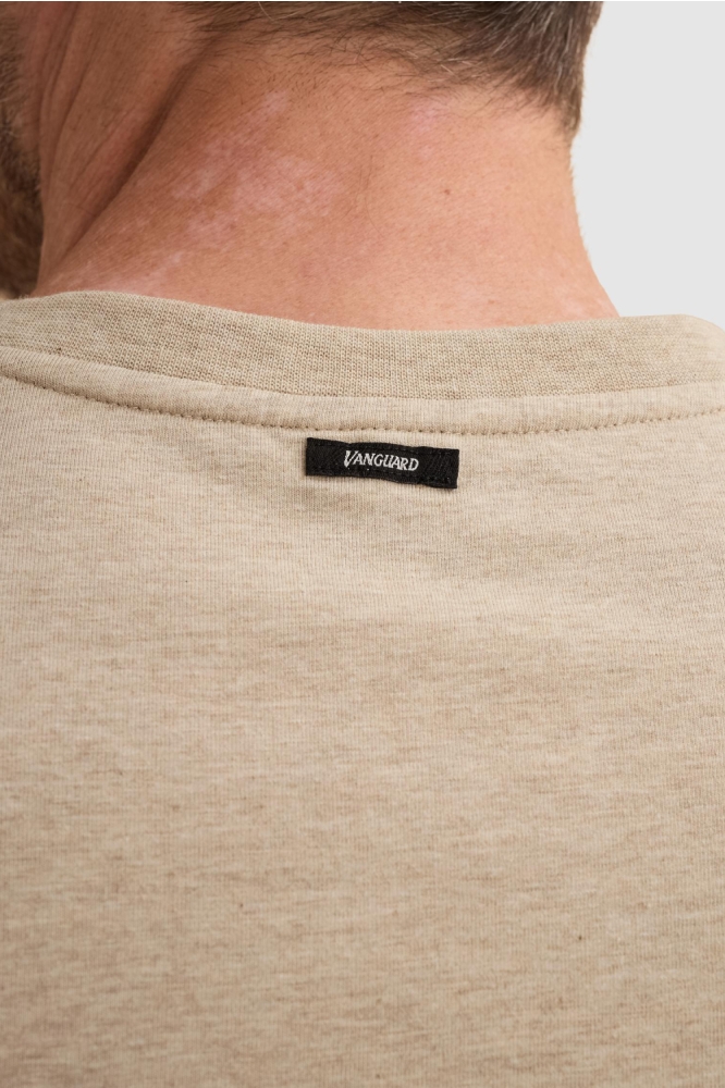 Vanguard beige heren t-shirt | Close up