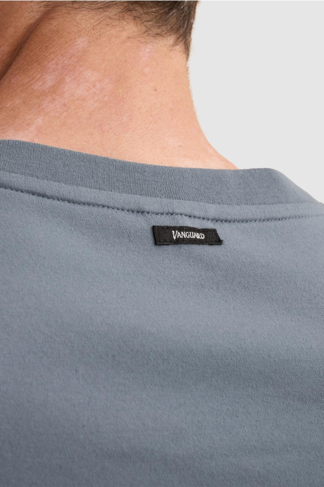 Vanguard blauwe heren t-shirt | Close up