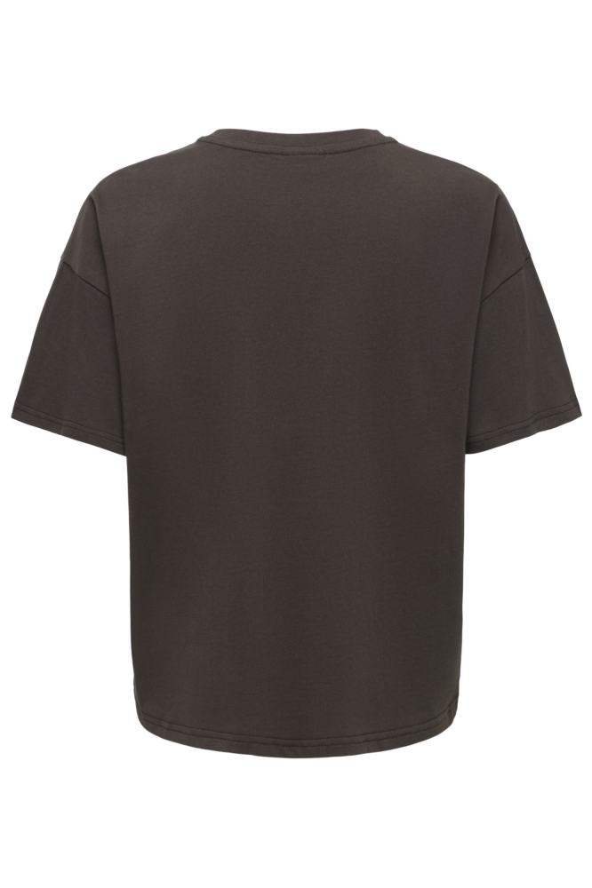 Jacqueline de Yong bruine dames t-shirt | Achteraanzicht