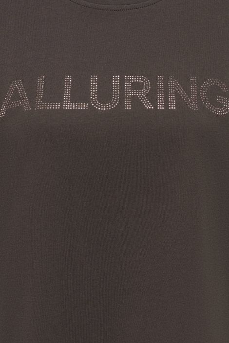 Jacqueline de Yong bruine dames t-shirt | Close up