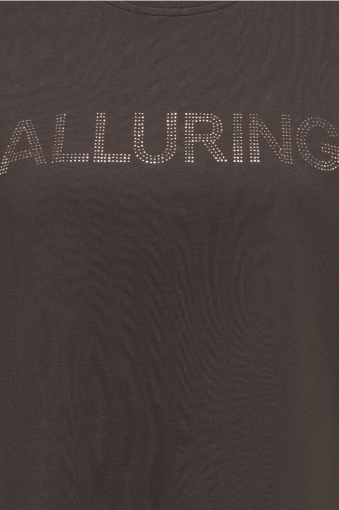 Jacqueline de Yong bruine dames t-shirt | Close up