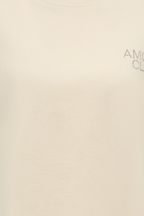 Jacqueline de Yong ecru dames t-shirt | Close up