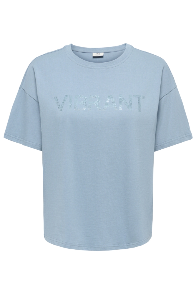 Jacqueline de Yong blauwe dames t-shirt | Vooraanzicht