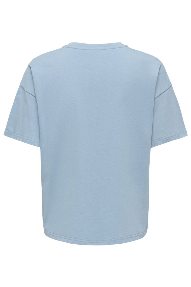 Jacqueline de Yong blauwe dames t-shirt | Achteraanzicht